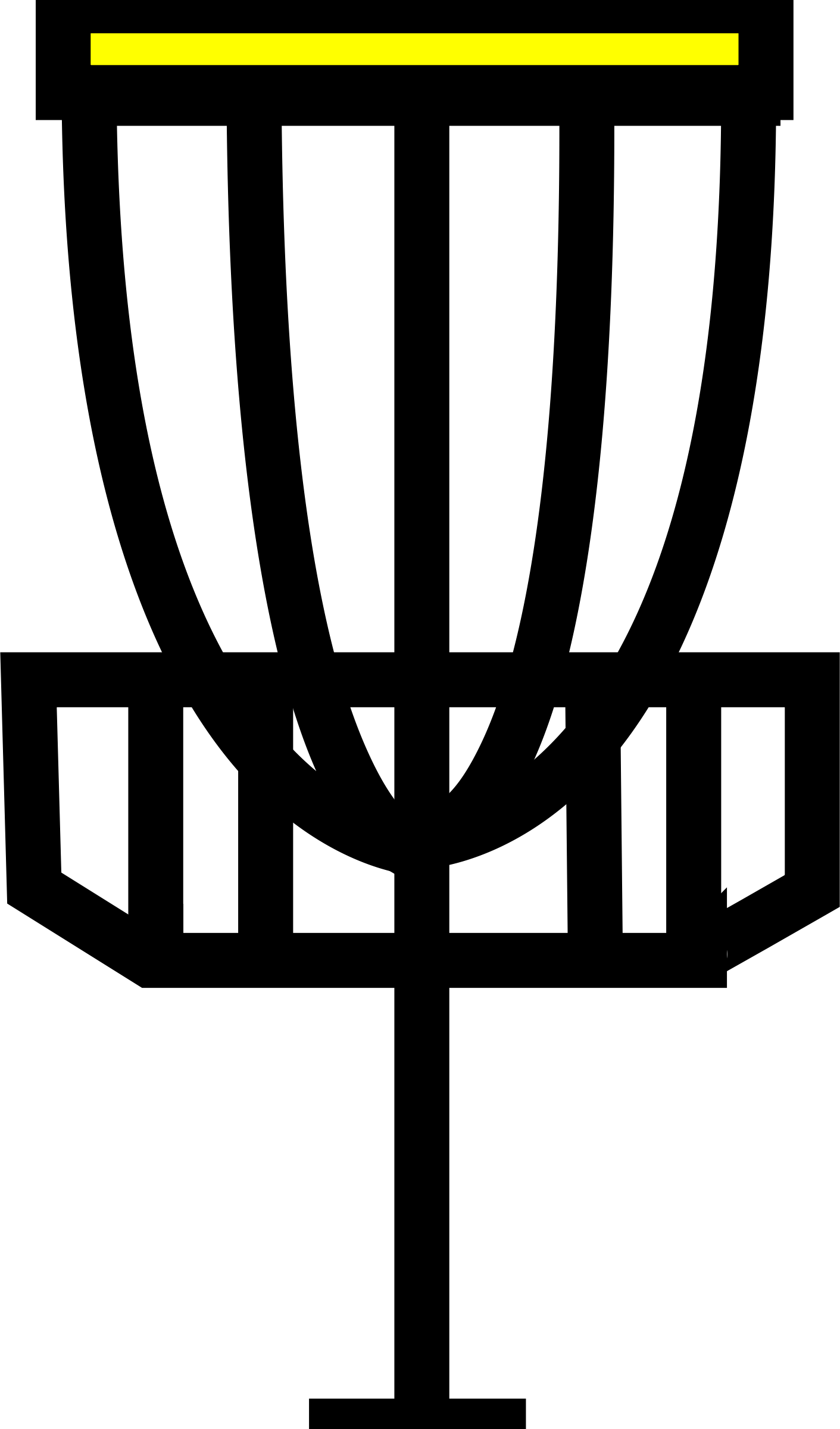 This Free Icons Png Design Of Disc Golf Goal - Disc Golf Clip Art (1411x2400)