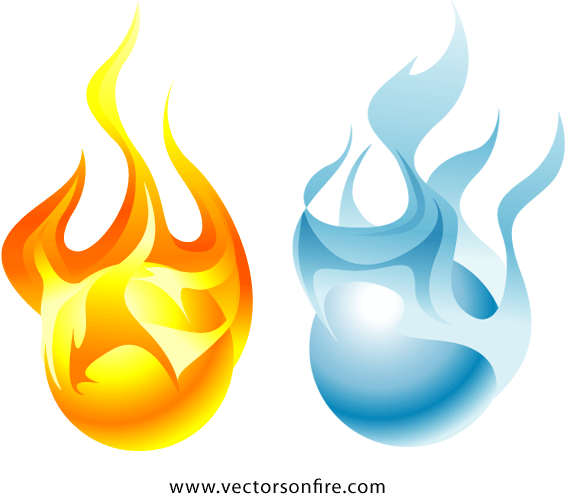 Fire And Ice Vector Clipart - Freezing (600x500)