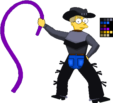 Gay Cowboy Cliparts - Smithers Crack That Whip (384x353)