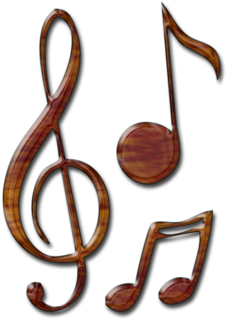 Woodgrain Music Symbols - Afghan (333x500)