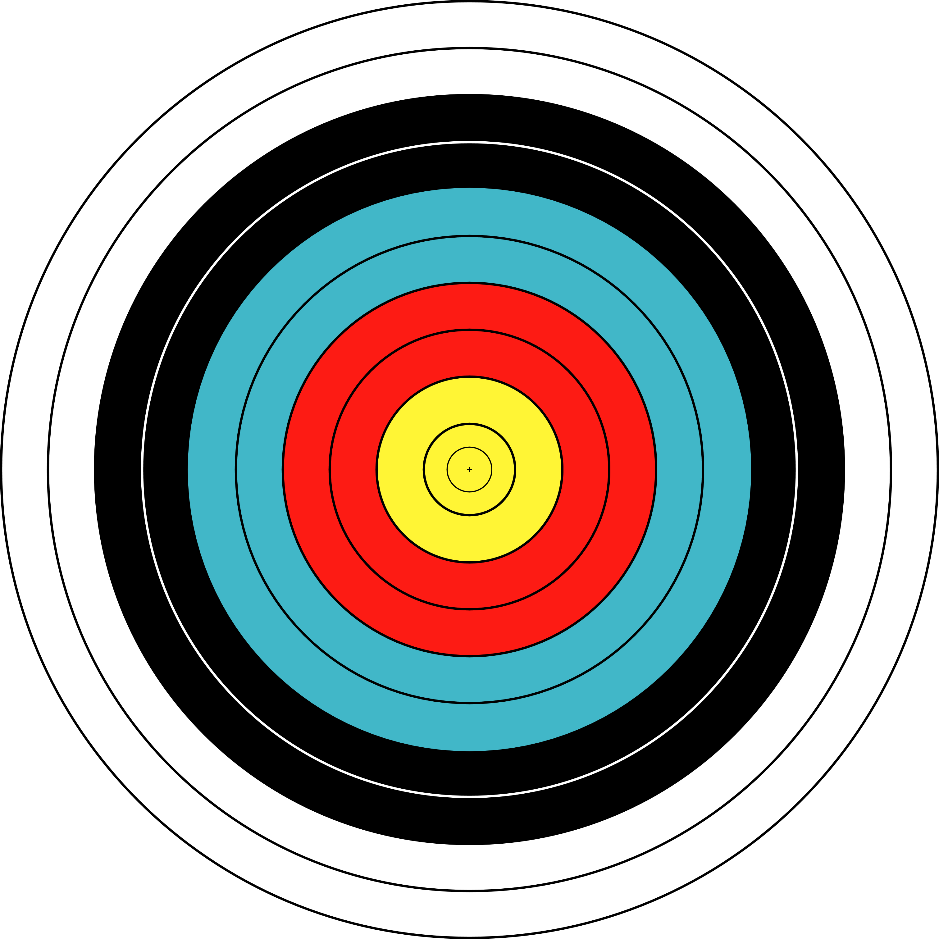 Bullseye Detection - Target For Bow And Arrow (3023x3023)