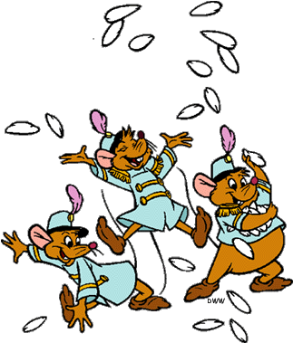 Cinderella Clipart Wedding - Cinderella Mice Clip Art (350x409)