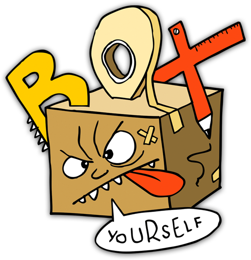 Box Yourself Cardboard Creativity From Earthtree Media - Box Yourself (517x536)