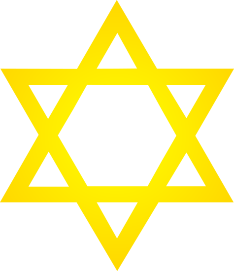 Golden Star Of David Symbol - Yellow Star Of David Symbol (475x550)