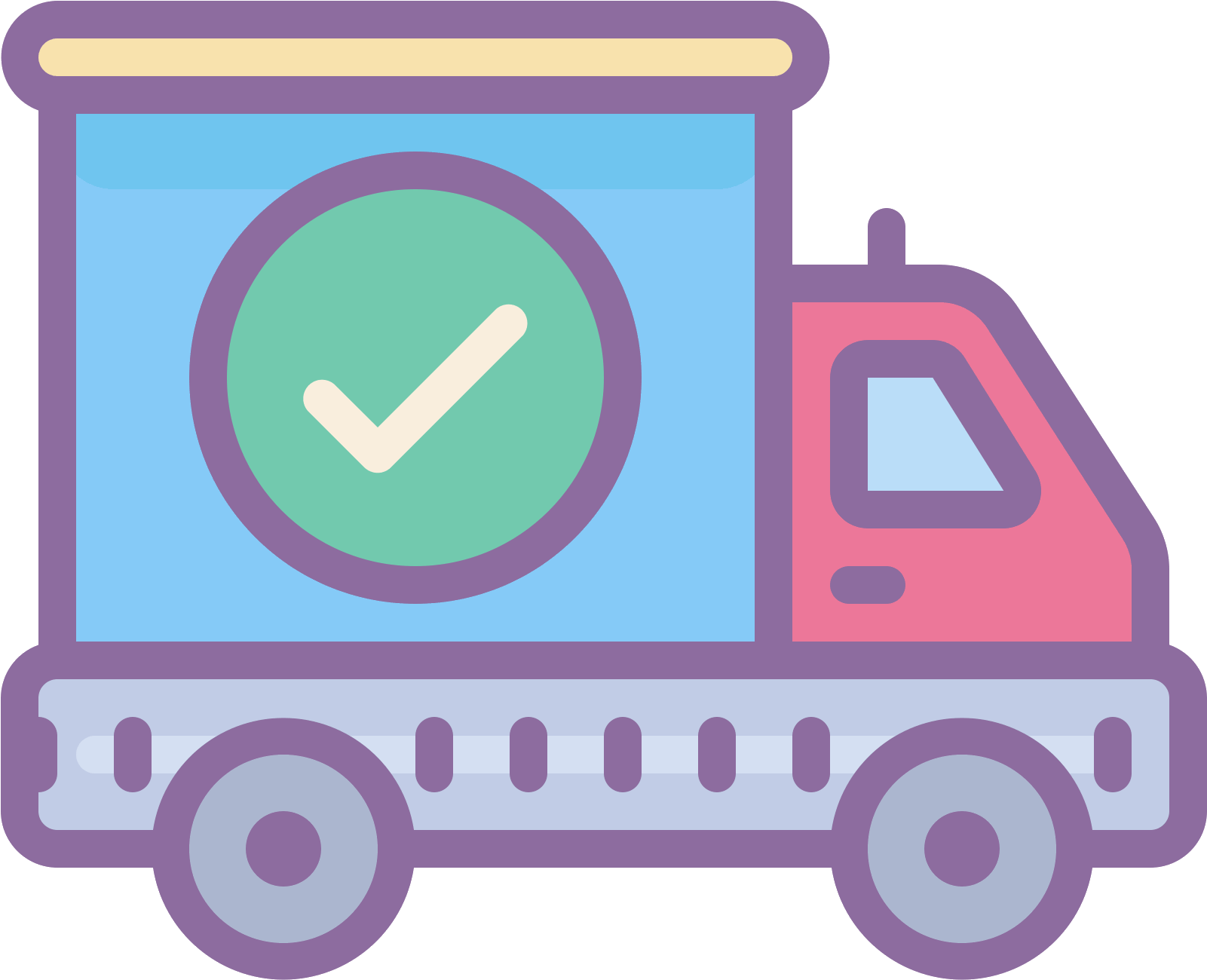 There Is The Front-facing Side Of A Large Delivery - Truck (1600x1600)