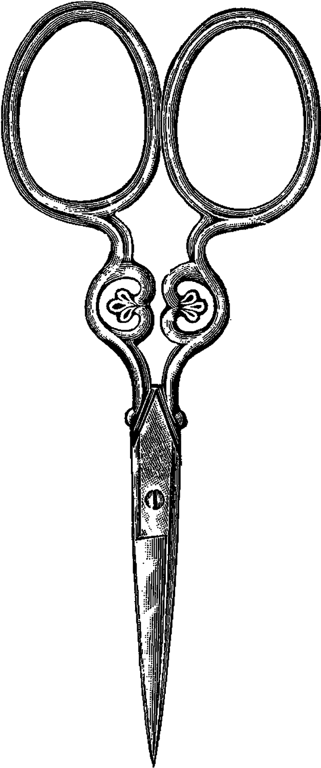Scissors Sewing Illustration - Vintage Scissor Drawing (718x1600)