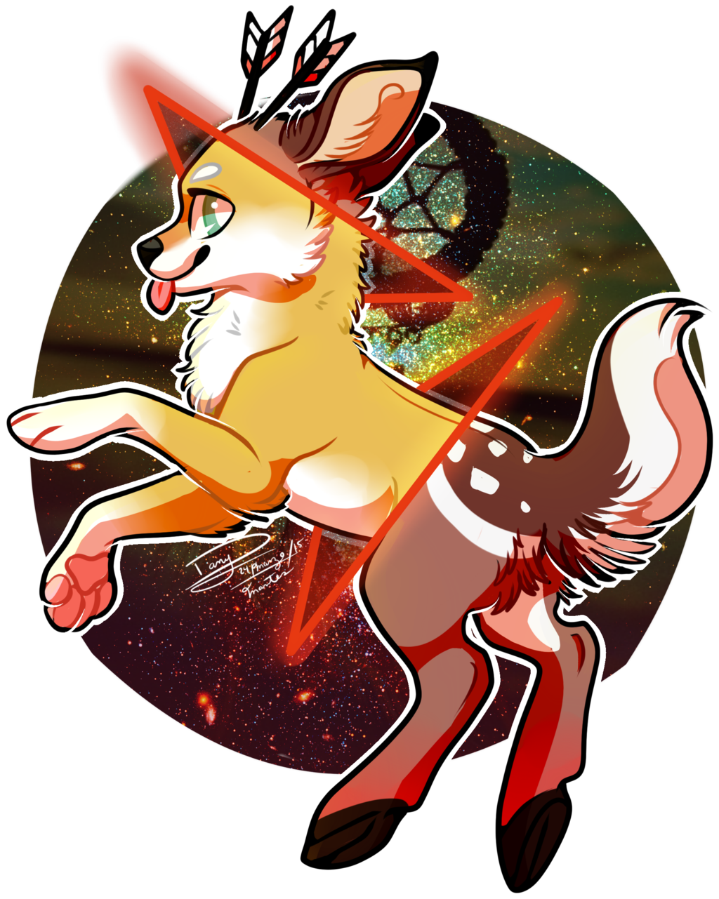 Shiba/deer By Praquina Shiba/deer By Praquina - Cartoon (1024x1281)