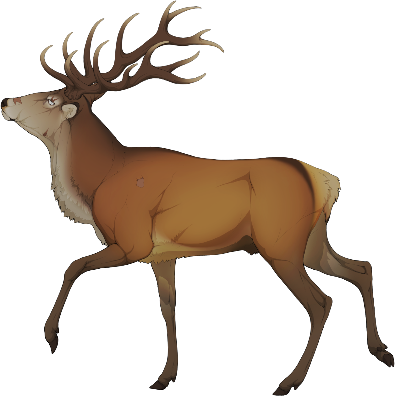 Golden Butterfly Pelt, Default Antlers, Deer Mask Concept - Antelope (1280x1280)