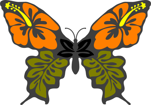 Butterfly Flower Clip Art - Nutcase Street Cycling / Skate Helmet (600x419)