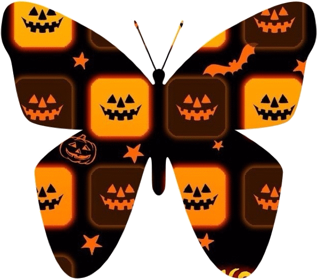 Clipart » Nature » Halloween Butterfly - Speckled Wood (butterfly (640x640)