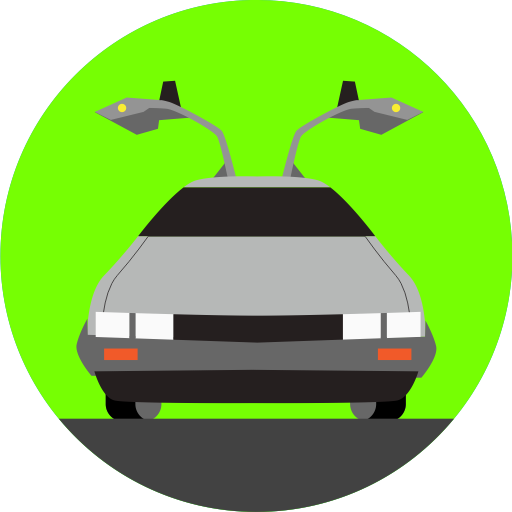 Delorean Clipart Svg - Back To The Future Icon (512x512)