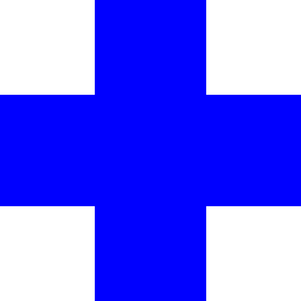 Dark Clipart Blue Cross - Clip Art (600x600)