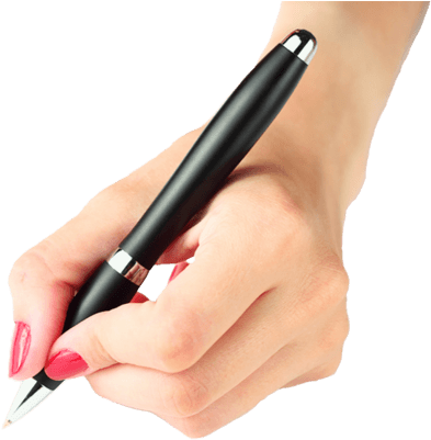 Vintage Writing Clipart Transparent Png - Hand Holding A Pen (400x400)