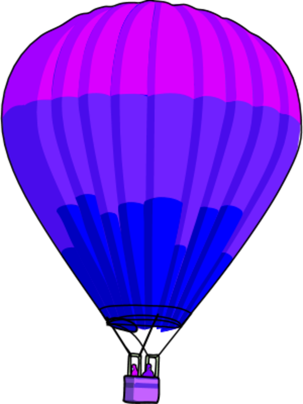 Hot Air Balloon Purple Clip Art At Mzayat - Hot Air Balloon Clip Art (600x800)