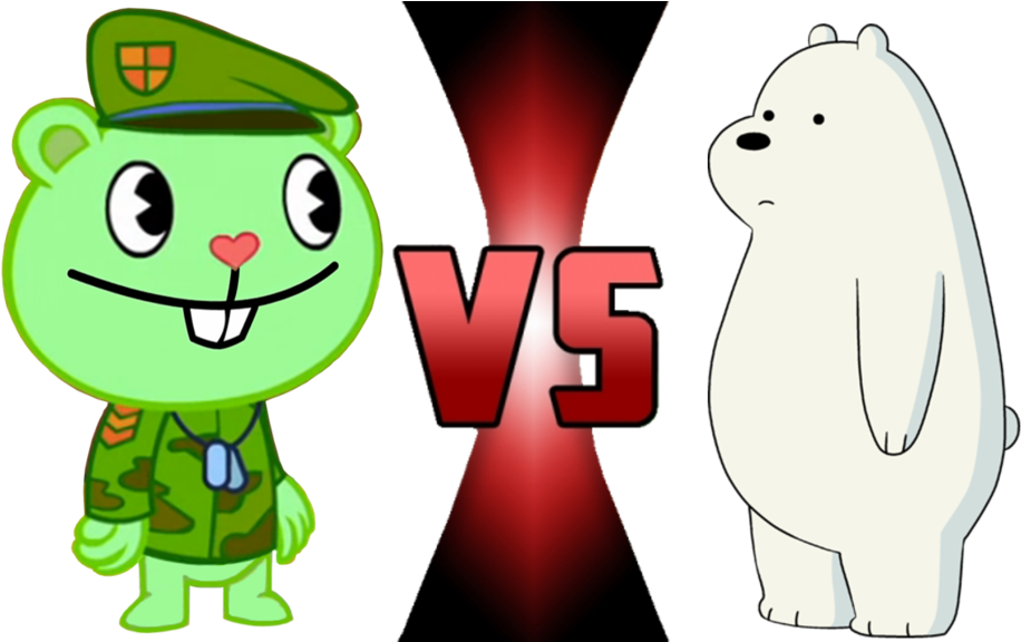 Flippy Versus Ice Bear By Brownpen0 - Ice We Bare Bears (1024x575)