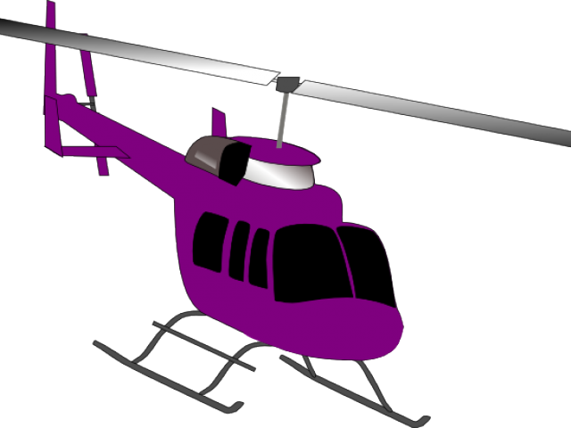 Helicopter Clipart Purple - Helicopter Clip Art (640x480)