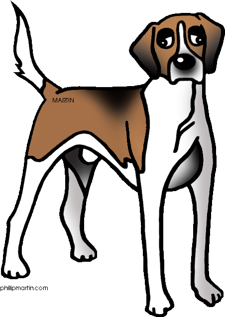 Fox Hound Clipart - Hound Dogs Clipart (496x648)