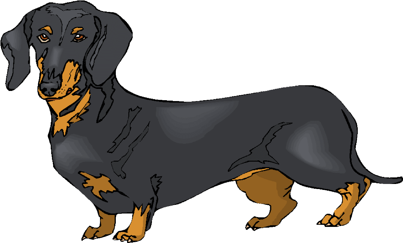 Doxie Clip Art Clipart Collection - Dachshund (custom) Throw Blanket (1383x837)