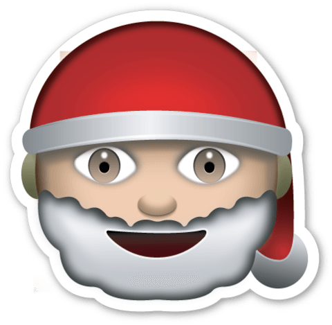 Christmas Santa Emoji - Christmas Emoji Sticker (480x469)