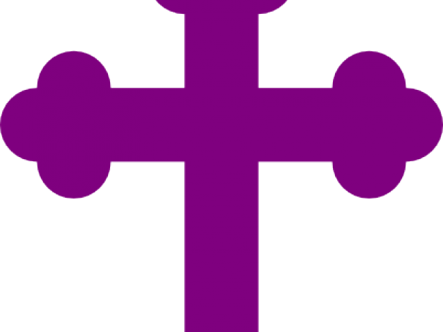 Purple Cross Cliparts - Christening Cross (640x480)