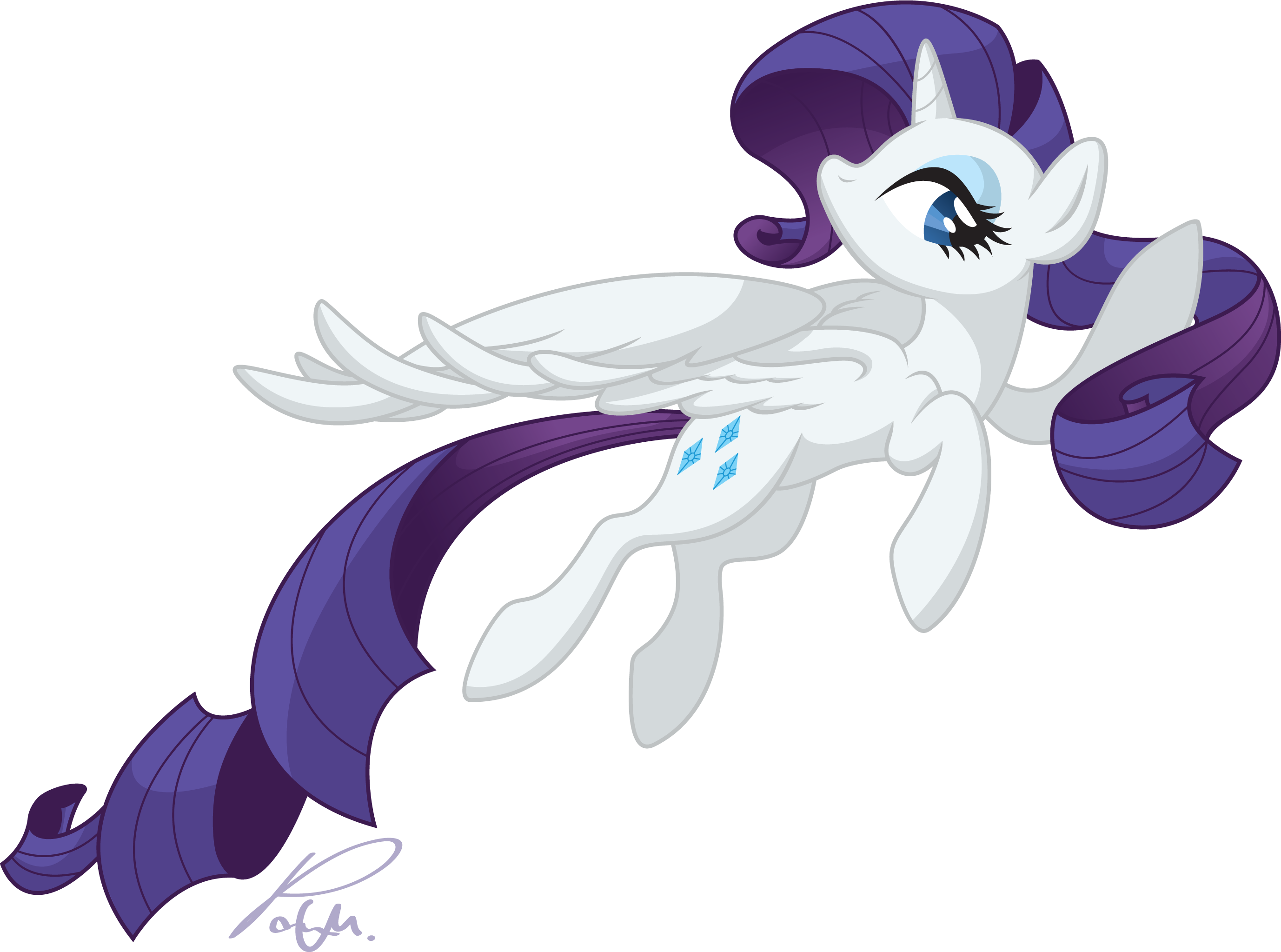 Rarity Rainbow Dash Twilight Sparkle Pinkie Pie Applejack - Рарити Аликорн (2755x2047)