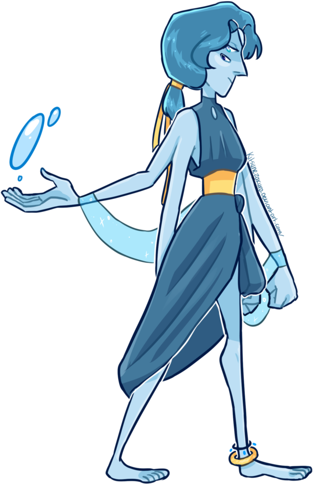 Pearl Lapis Lazuli = Aquamarine - Steven Universe Lapis Lazuli And Aquamarine Fusion (696x1149)