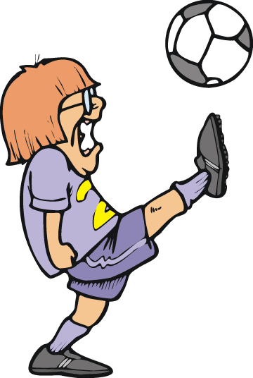 Animated - Girl Kicking A Soccer Ball (360x536)