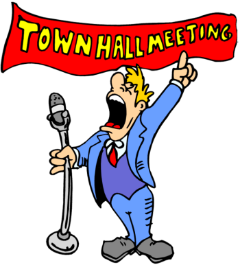 Save The Date Skokie Indians Town Hall Meeting Jan - Town Hall Clip Art (350x386)