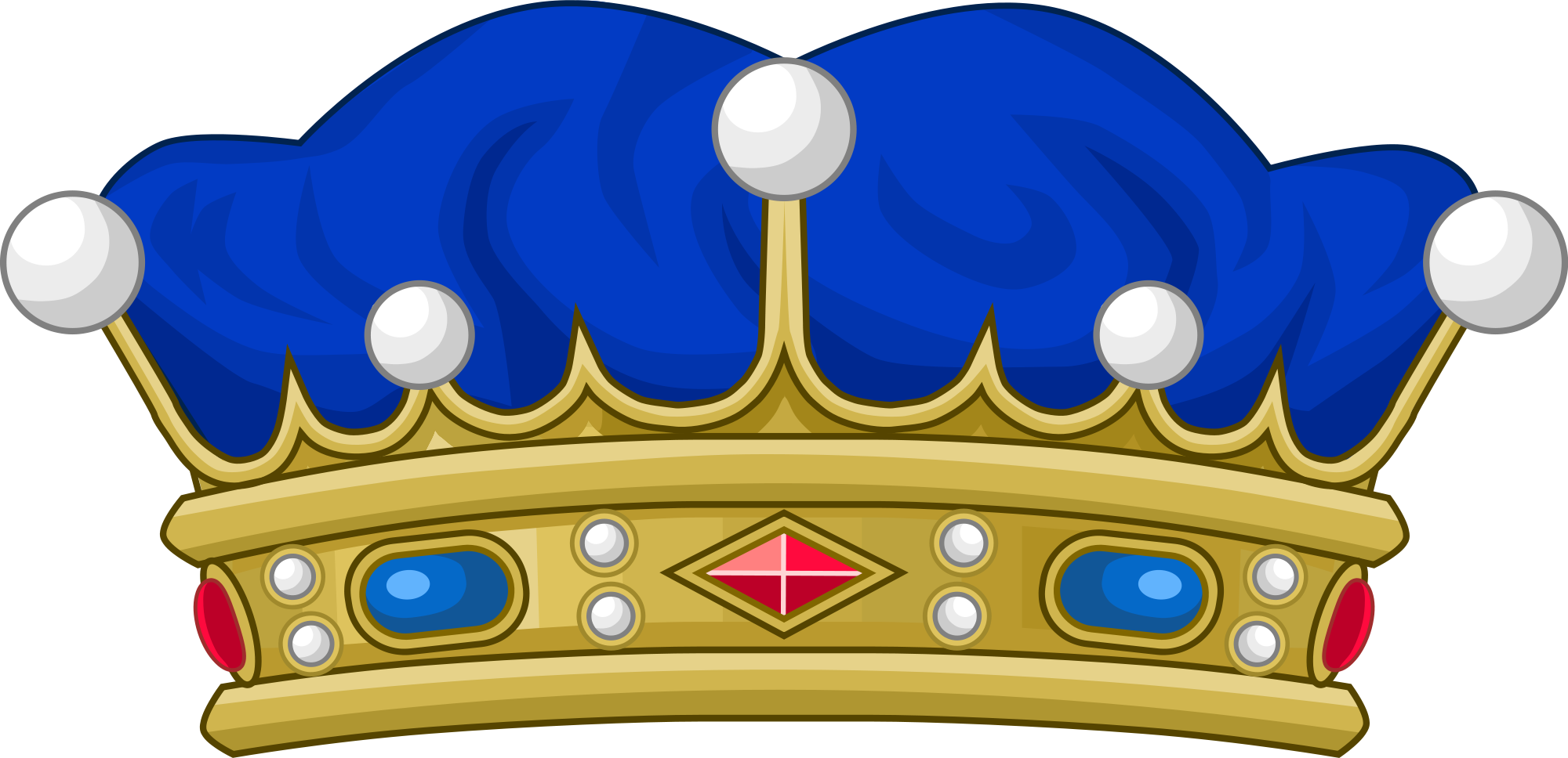 King Crown Cartoon 23, Buy Clip Art - French Heraldry Crown (2000x968)