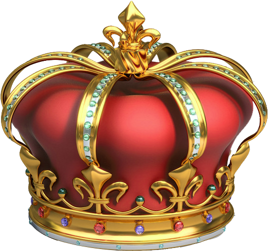 Gold And Red Crown With Diamonds Png Clipart - Uncrowned Kings Logo (594x545)