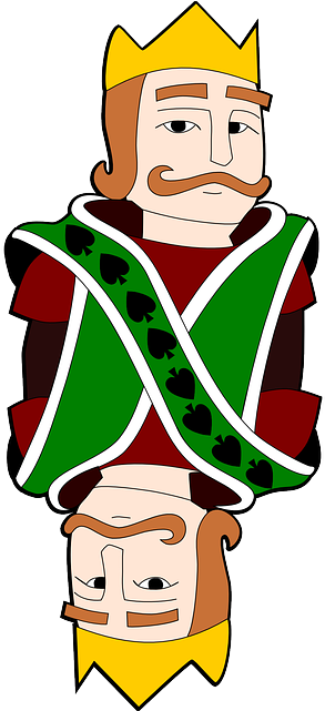 King, Card Game, Crown, Symmetry - Spader Kung Ny Kortlek Png (320x640)