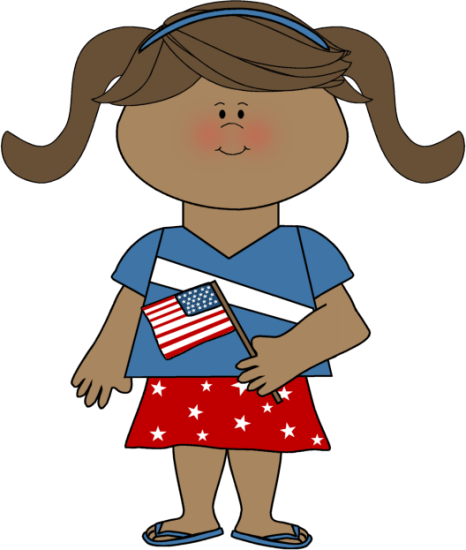 Western Clip Art - Patriotic Girl Embroidery Design (466x550)
