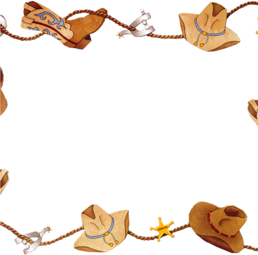 Free Cowboy Clipart Santa Clipart - Western Border Clip Art (1024x1024)