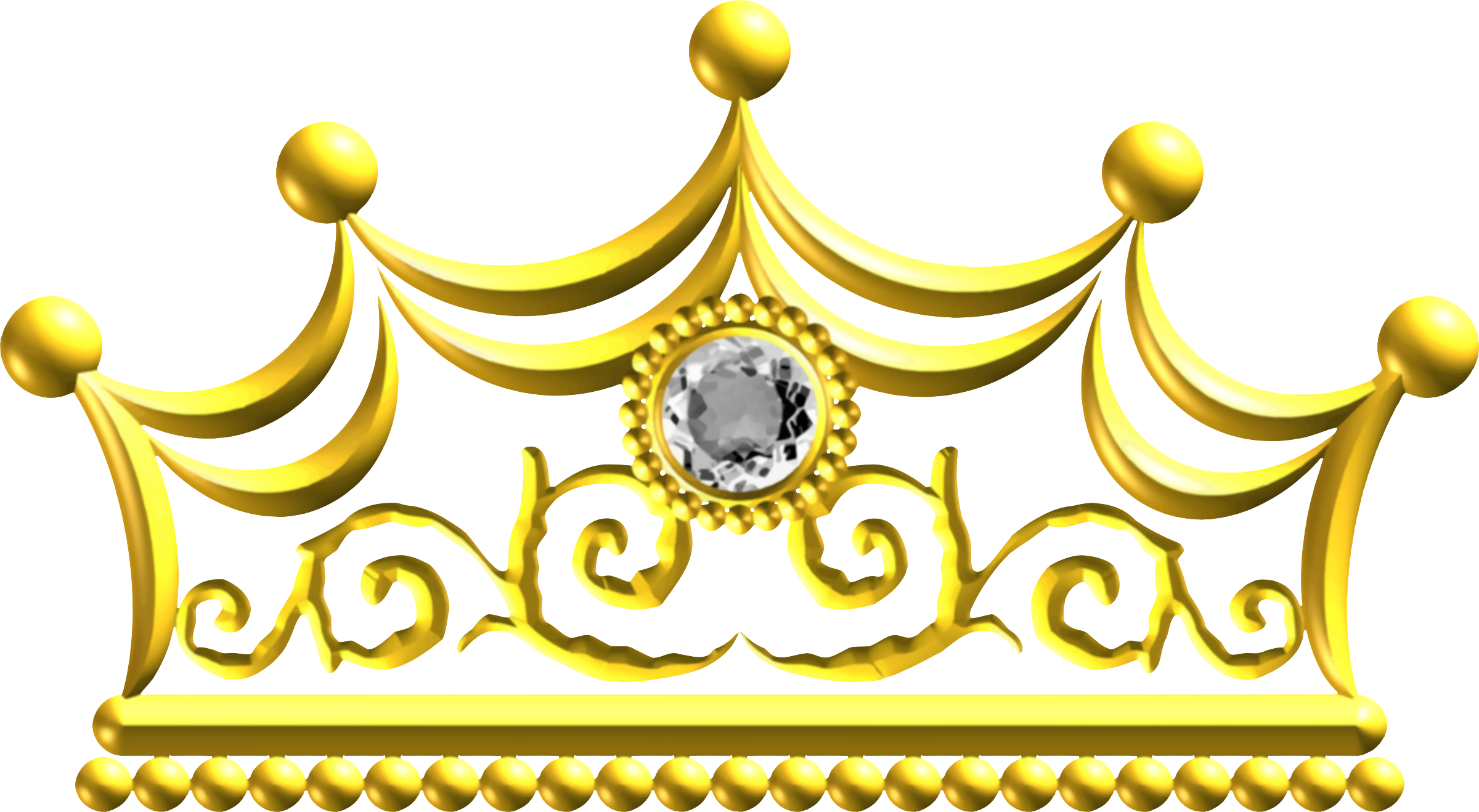 Big Image - Gold Crown Png Transparent (2400x1318)
