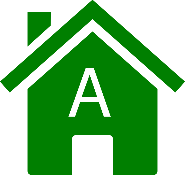 Simple Green A House Clip Art At Clker - House Png (600x568)