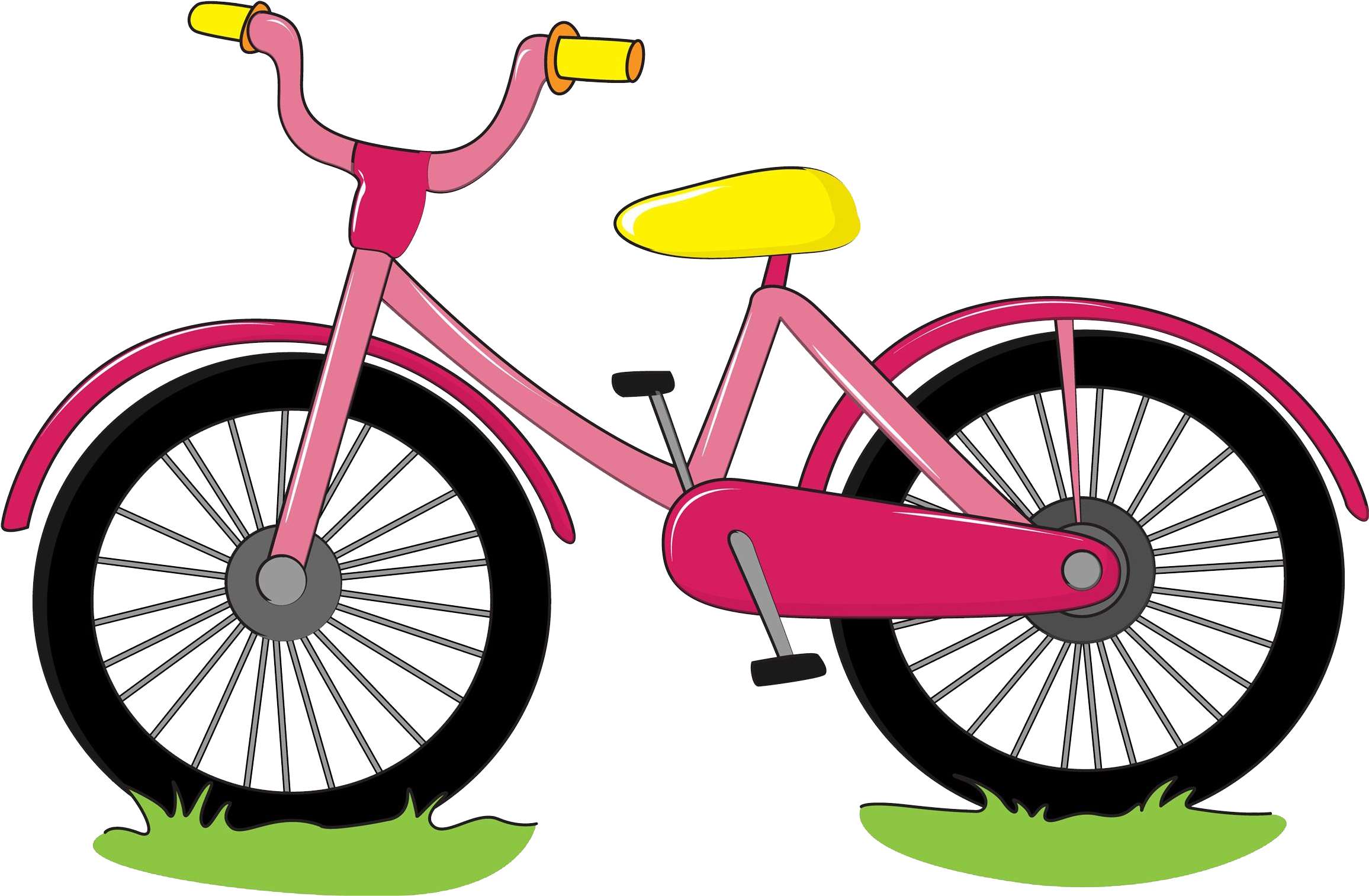 Bicycle Cartoon Drawing Clip Art - Bicycle Cartoon (2500x1800)
