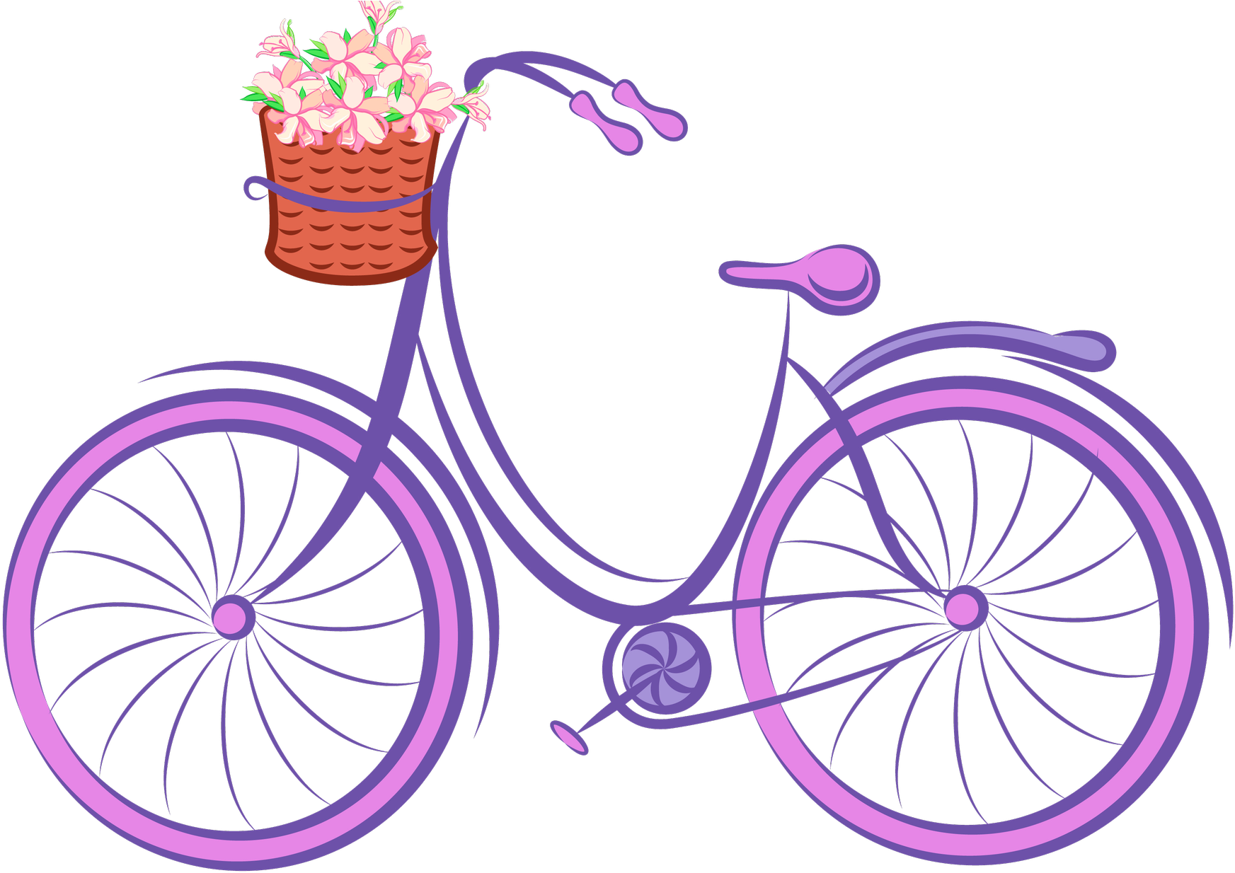 Bicycle Wheels Road Bicycle Chopper Bicycle Seatpost - Purple Bicycle Png (1972x1273)