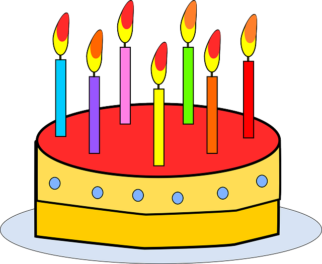 Slice, Cake, Candle, Happy, Cartoon, Pink, Free - Birthday Cake Clip Art (640x525)
