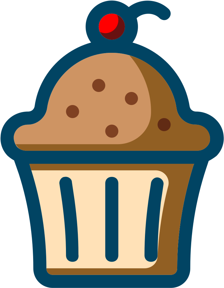 Vector Clip Art Of A Simple Icon For Cup Cakes Public - Clip Art (581x749)