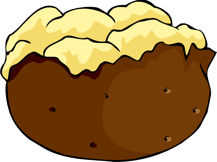 Pie Clipart Mashed Potato - Baked Potato Clipart (800x598)