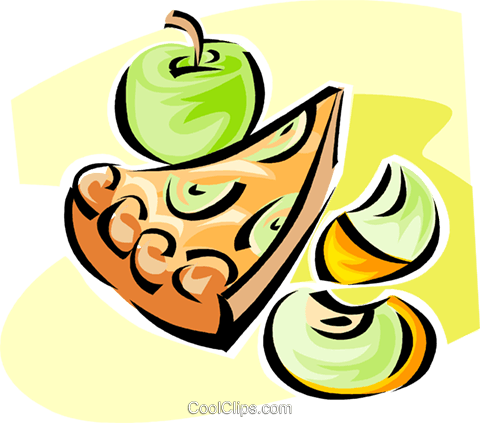 Apple Pie Royalty Free Vector Clip Art Illustration - Apple Pie Royalty Free Vector Clip Art Illustration (480x423)