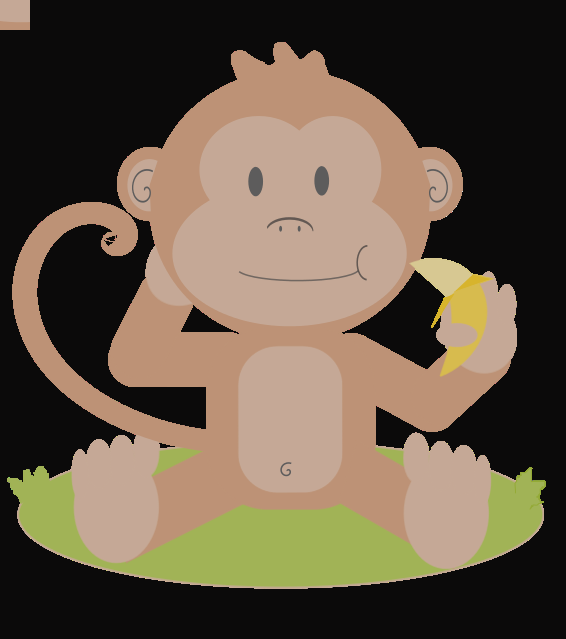 Baby Monkey Face Clip Art Cute Monkey Clipart - Fun & Easy! Korean - Spanish Picture Dictionary (566x639)