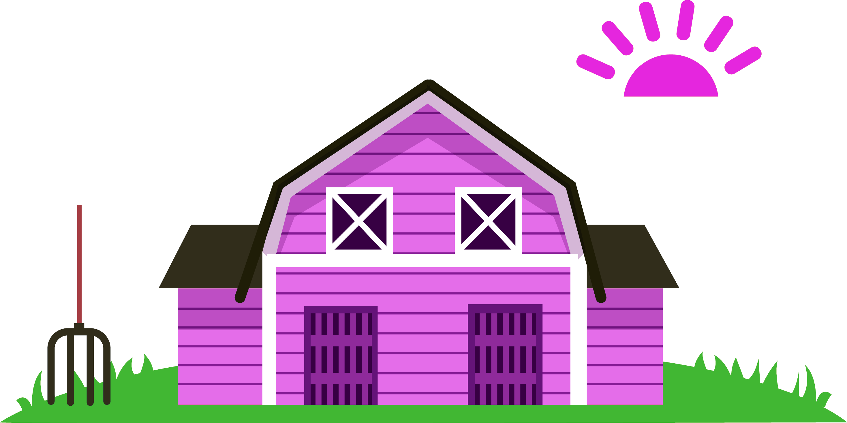 Cartoon Agriculture - Purple House - Agriculture (2937x1467)