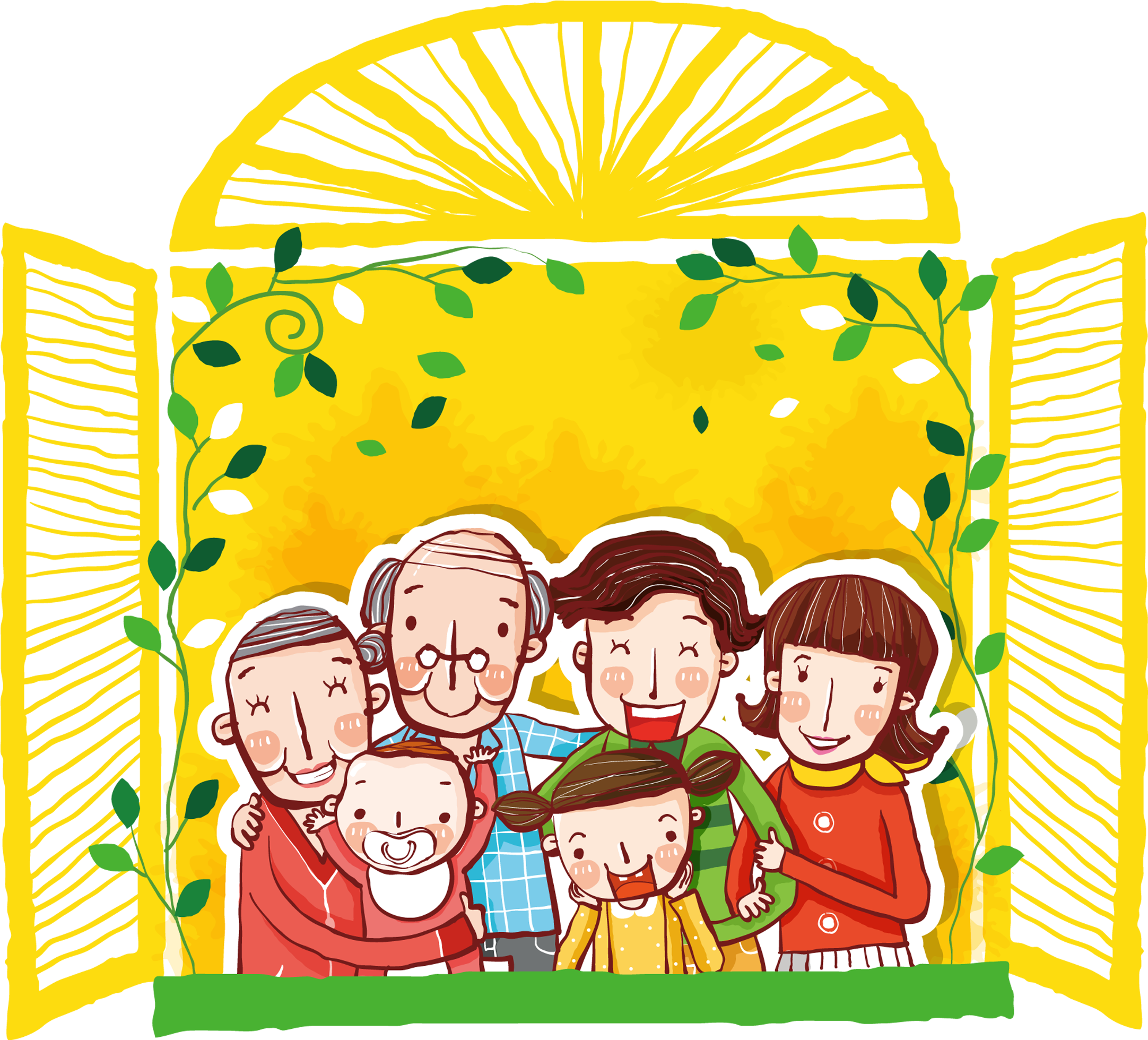 Family Cartoon Happiness Illustration - Cartoon (2480x3508)