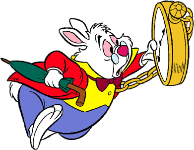 Alice In Wonderland White Rabbit Clipart (400x311)