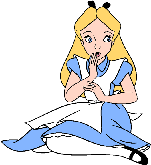 Alice In Wonderland Rabbit Clock Cliparts - Alice's Adventures In Wonderland (550x602)