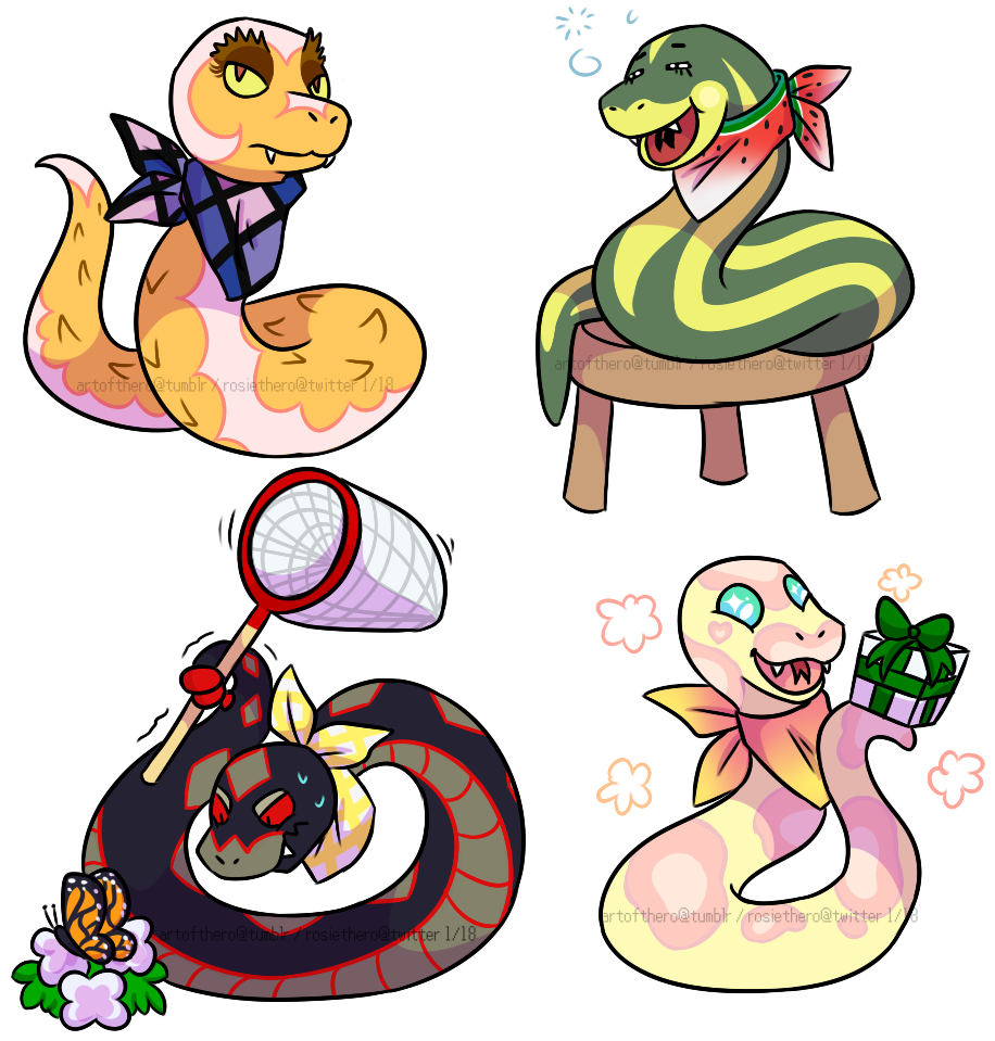 “i Rly Want Snake Villagers Pl S （ Ｉдｉ) 🐍 - Animal Crossing Snake Villager (1000x1000)