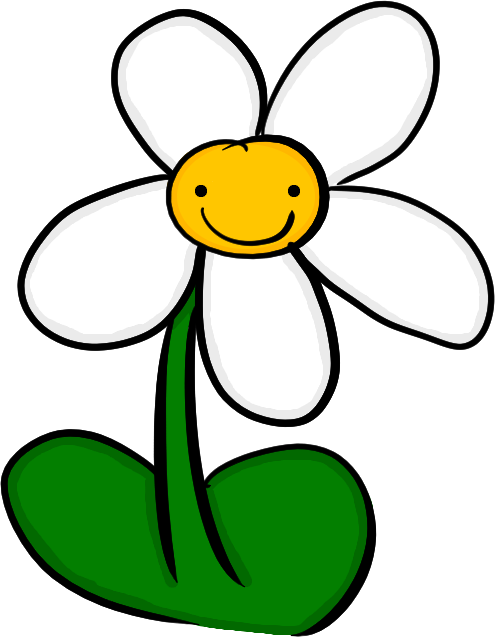 Flower Garden Clipart Download - Gänseblümchen Cartoon (495x637)