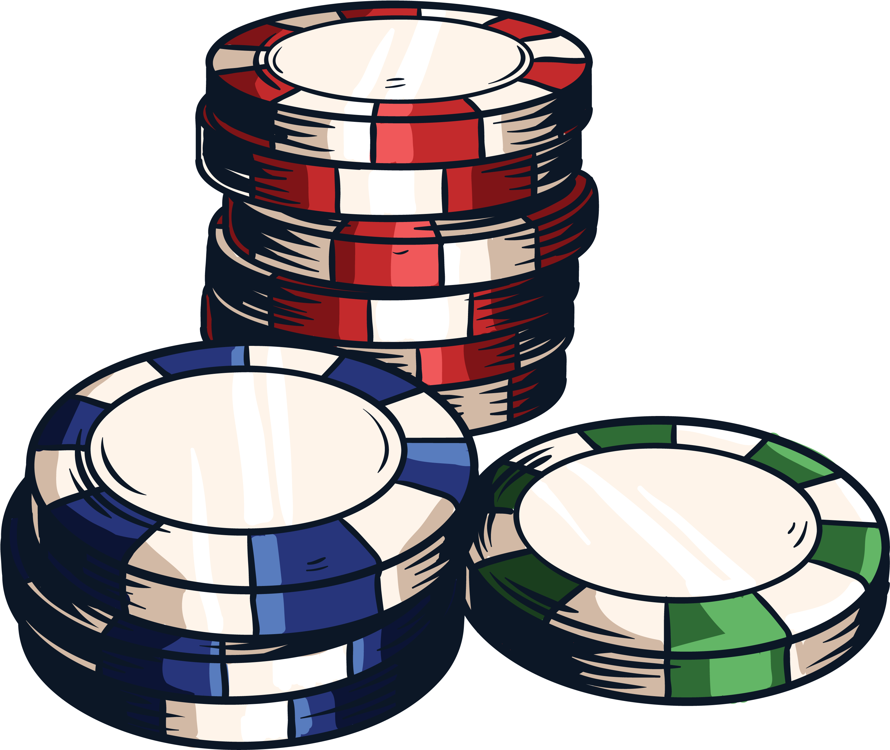 Casino Credits - Poker Chips Casino Games Pill Box (3000x2539)