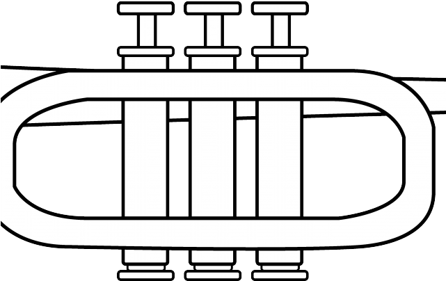 Simple Clipart Trumpet - Coloring Sheet Of Trumpet (640x480)